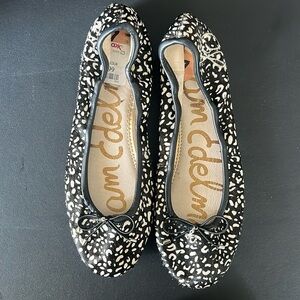 Sam Edelman round toe fur ballet flats women’s size 7 new, never worn